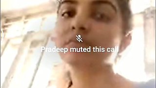 Slutty indian housewife watching cock jerking on webcam