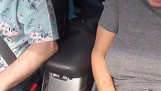 Flashing Truck Drivers in the Car