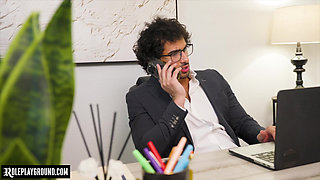 Sophia Locke Lets Her Boss Fuck Her Any Way He Wants on His Desk