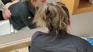 Sneaky Sex with Horny Wife in the Bathroom After Party