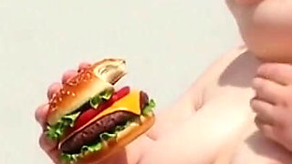 Intense Feeding Session - SSBBW Humiliates and Fattens Thin Girl