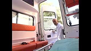 Sexy Italian Doctor Gets Hard Anal Fuck in Ambulance by Colleague