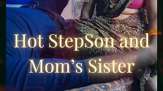 Desi Stepmom Fucks Indian Stepson with Stepsister Help - Amateur Homemade HD