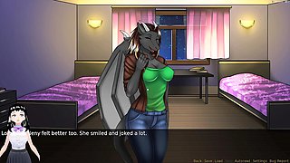 Unshaven visual novel featuring big boobed characters and furry action